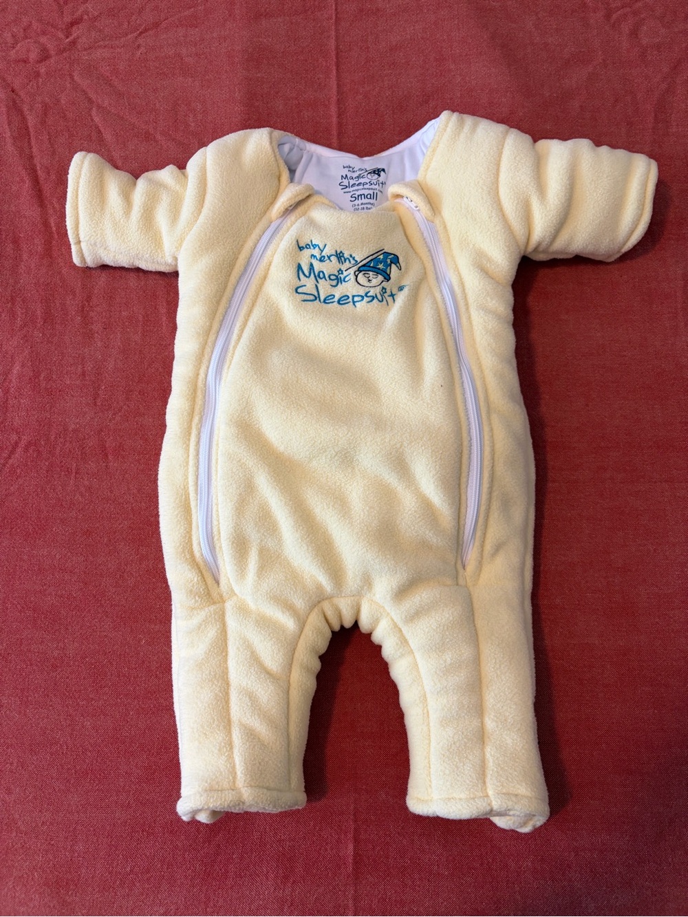 Baby Merlin Magic Sleepsuit Fleece Sleep Sack - Pale Yellow (Small)